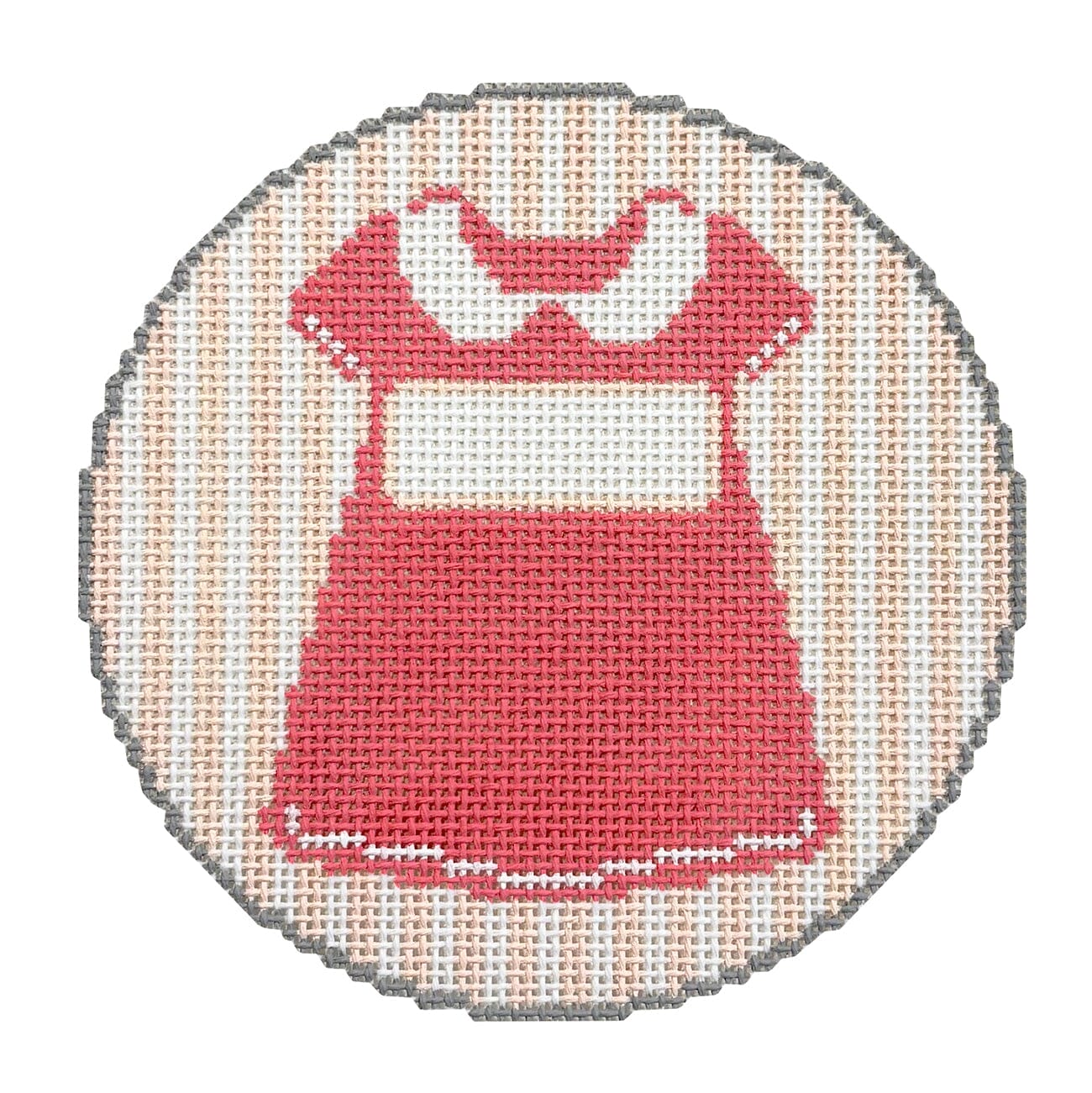 Smocked Dress Round Painted Canvas Atlantic Blue Canvas - 1