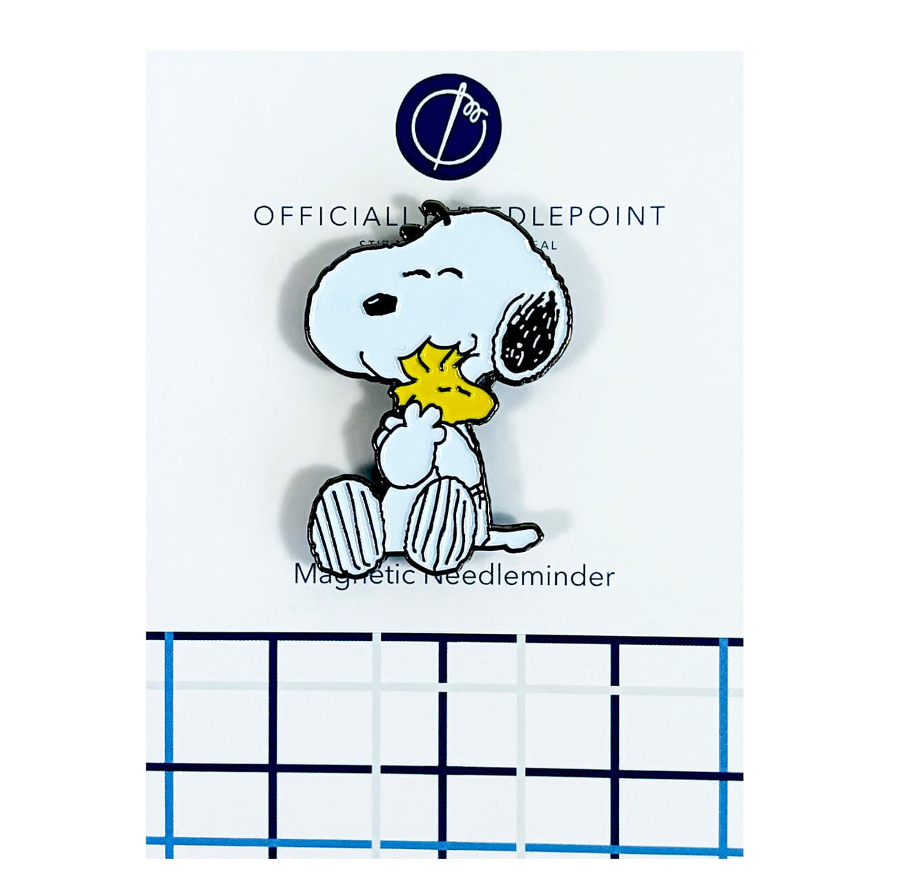 Snoopy Hugging Woodstock Needle Minder | Needlepoint.Com