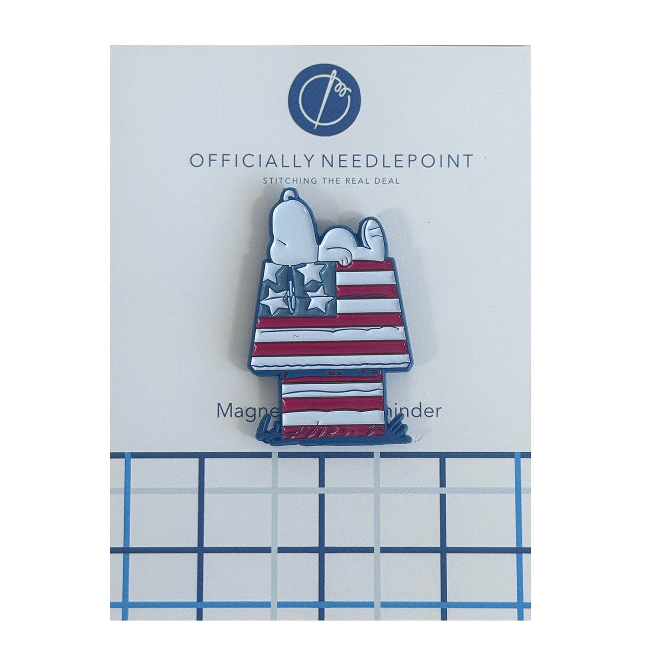 Snoopy Patriotic Doghouse Needle Minder Accessories Peanuts TM - 1