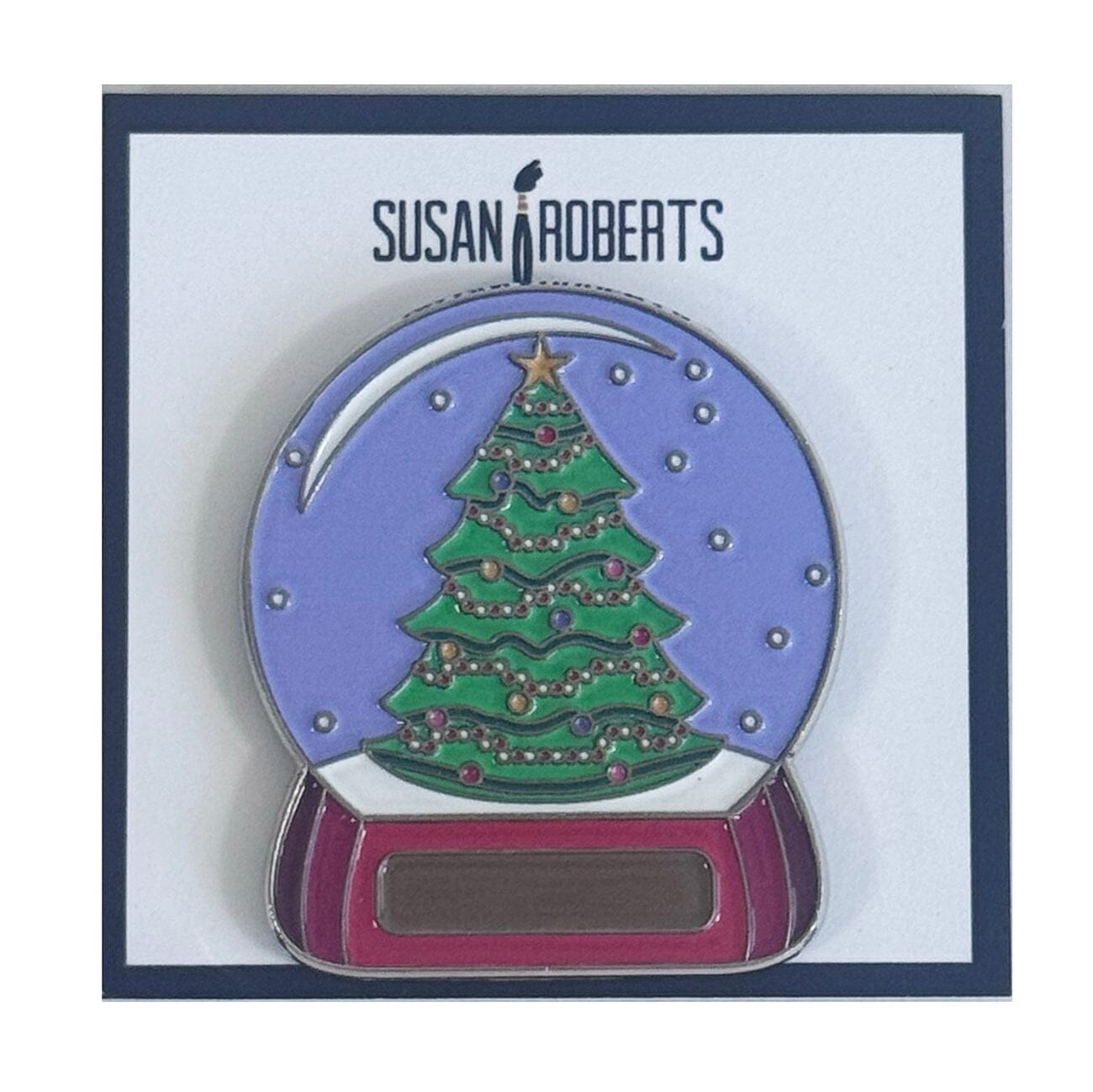 Snow Globe, Christmas Tree Needleminder Accessories Susan Roberts Needlepoint Designs Inc. - 1