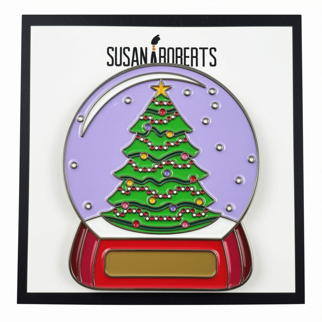 Snow Globe, Christmas Tree Needleminder Accessories Susan Roberts Needlepoint Designs Inc. - 1