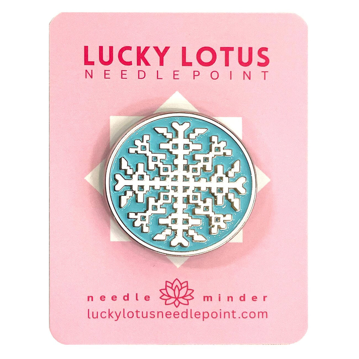 Snowflake Blue & White Needle Minder Accessories Lucky Lotus Needlepoint - 1
