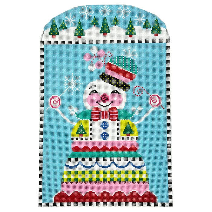 Snowman Whimsy Painted Canvas Shelly Tribbey - 1