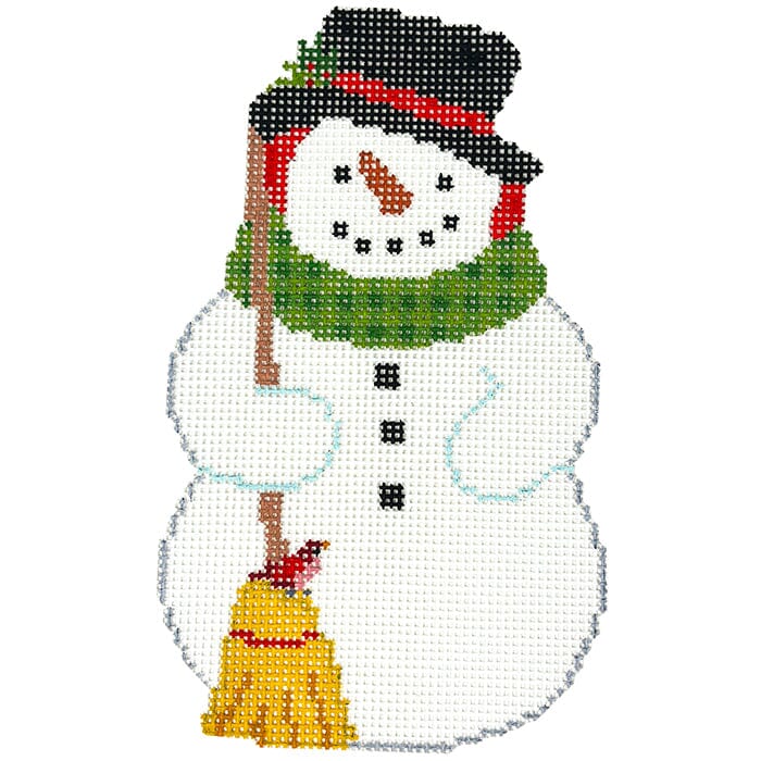 Snowman with Birds 18M Painted Canvas Susan Roberts Needlepoint Designs Inc. - 1