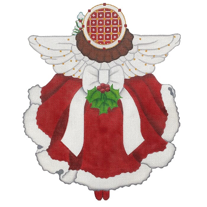 Snowy Red Angel Front & Back Painted Canvas Melissa Shirley Designs - 2