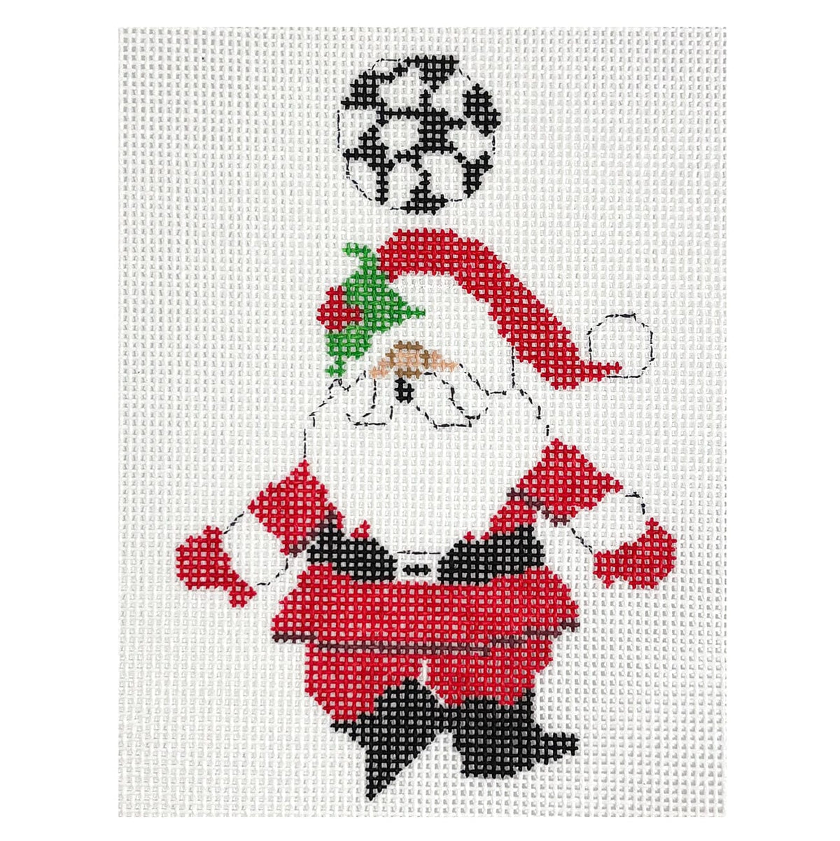 Soccer Hobby Santa Painted Canvas Atlantic Blue Canvas - 1