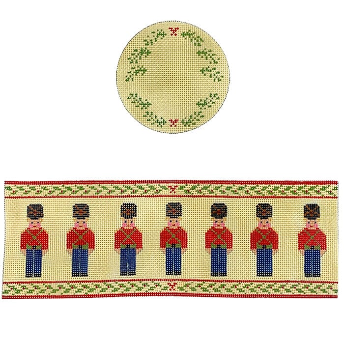 Soldiers Hinged Box with Hardware Painted Canvas Funda Scully - 1