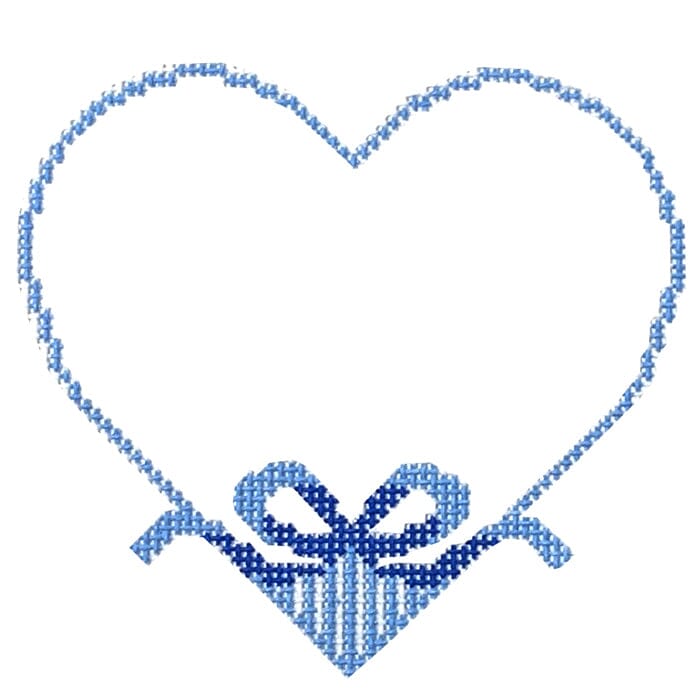 Something Blue Heart Painted Canvas Coco Frank Studio