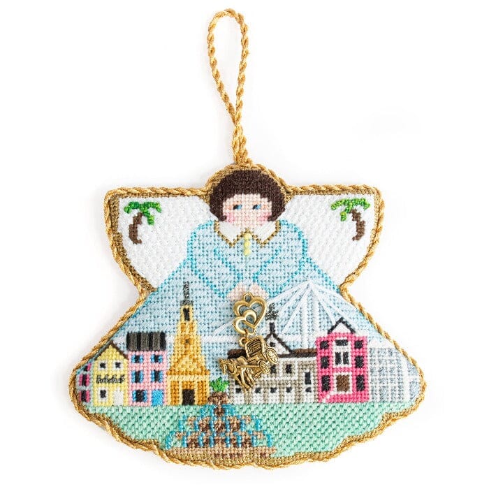 South Carolina Angel with Stitch Guide Painted Canvas Painted Pony Designs