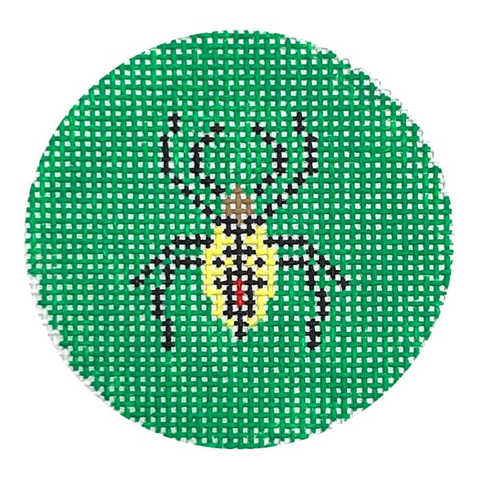 Spider Round Painted Canvas Alice & Blue