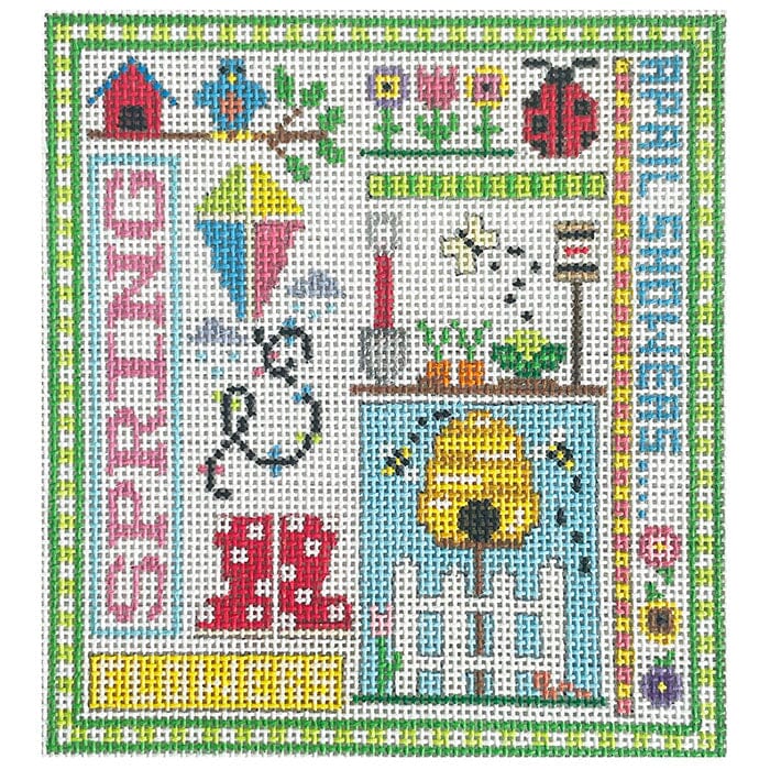 Spring Sampler Teenie Painted Canvas The Meredith Collection - 1
