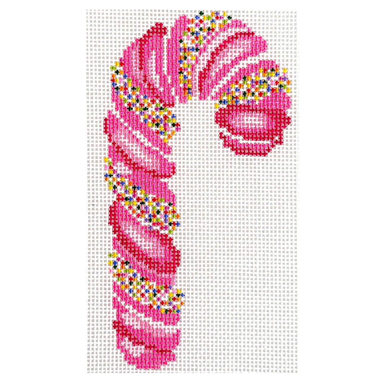Sprinkle Candy Cane Pink Painted Canvas Blueberry Point Canvas - 1