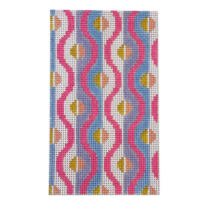Squiggle Insert 3x6 Warm Pinks Painted Canvas Rachel Barri Designs - 1