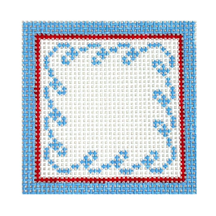 Squiggle Wave 2x2 Insert Painted Canvas Goodpoint Needlepoint - 1