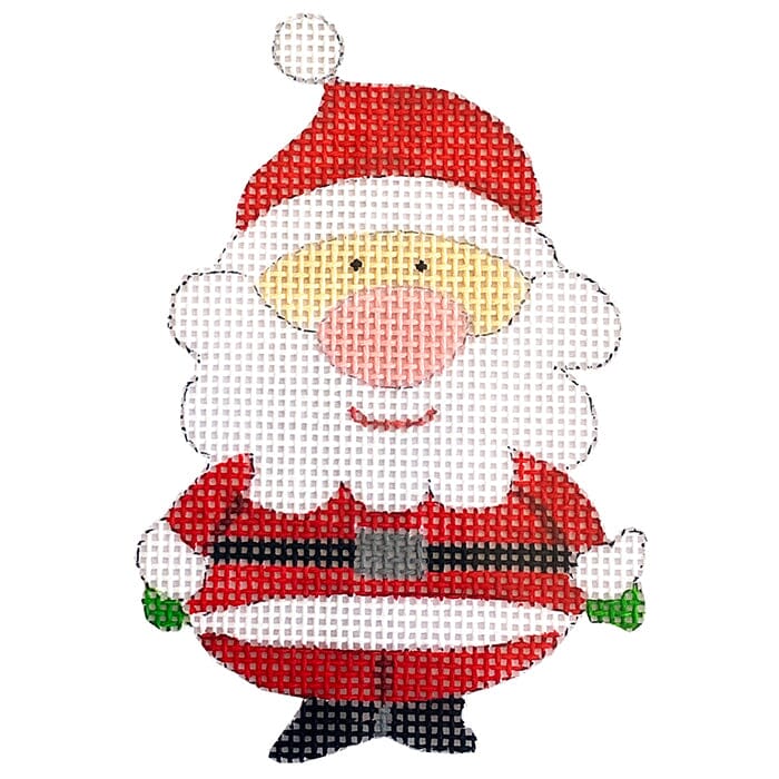 Standing Santa with Stitch Guide Little Bits Painted Canvas Patricia Sone - 1