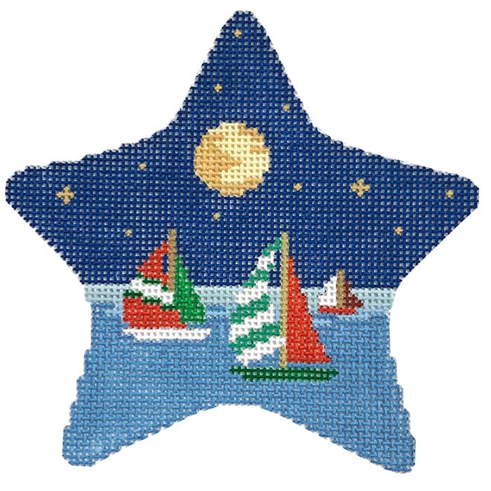 Star, Moonlit Sail #18 Painted Canvas Susan Roberts Needlepoint Designs Inc. - 1