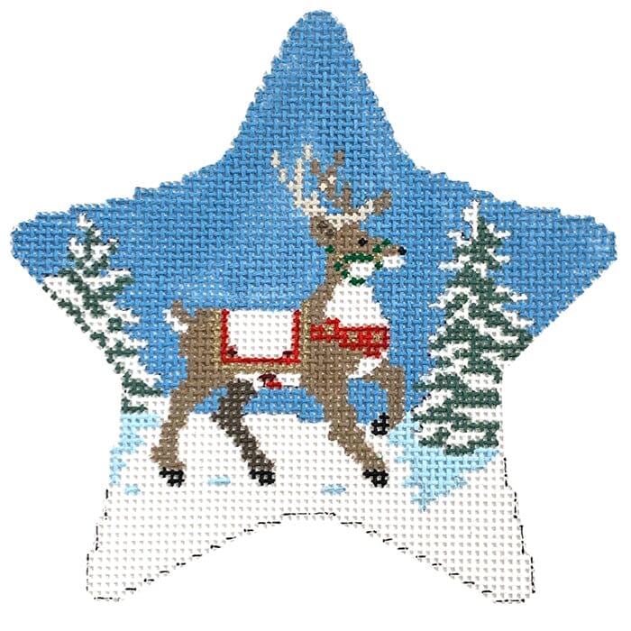 Star Reindeer #18 Painted Canvas Susan Roberts Needlepoint Designs Inc. - 1