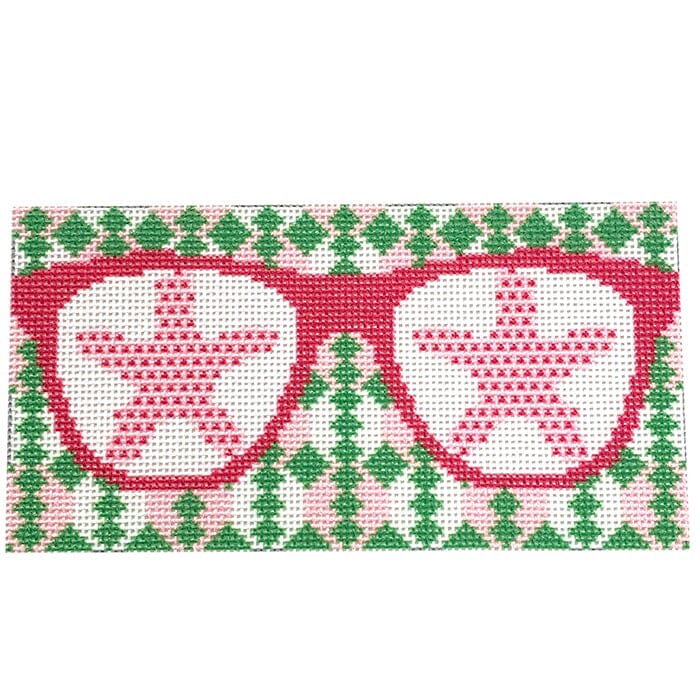 Starfish Eyeglass Case Printed Canvas Two Sisters Needlepoint