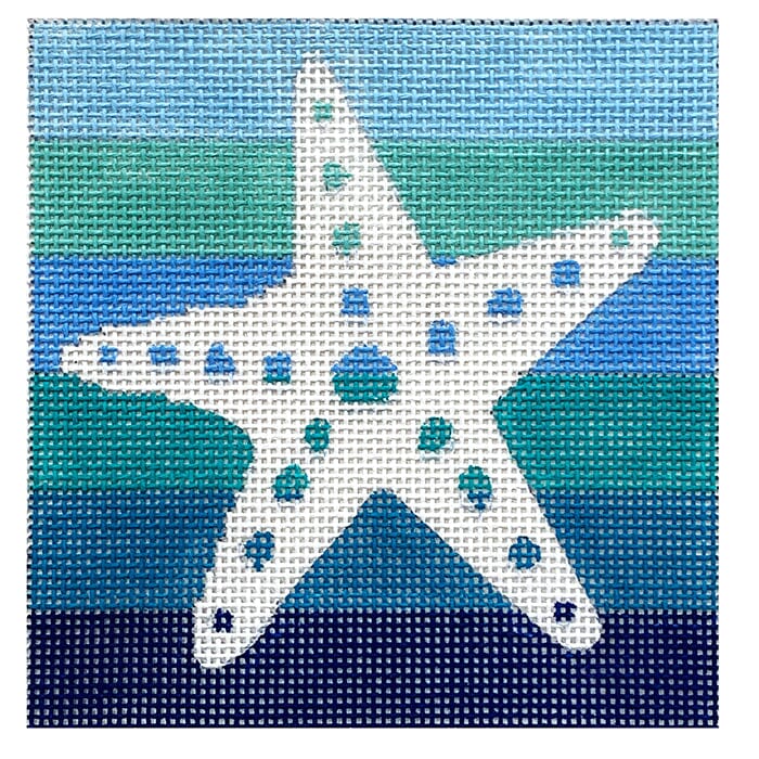 Starfish Ombre Painted Canvas Vallerie Needlepoint Gallery - 1