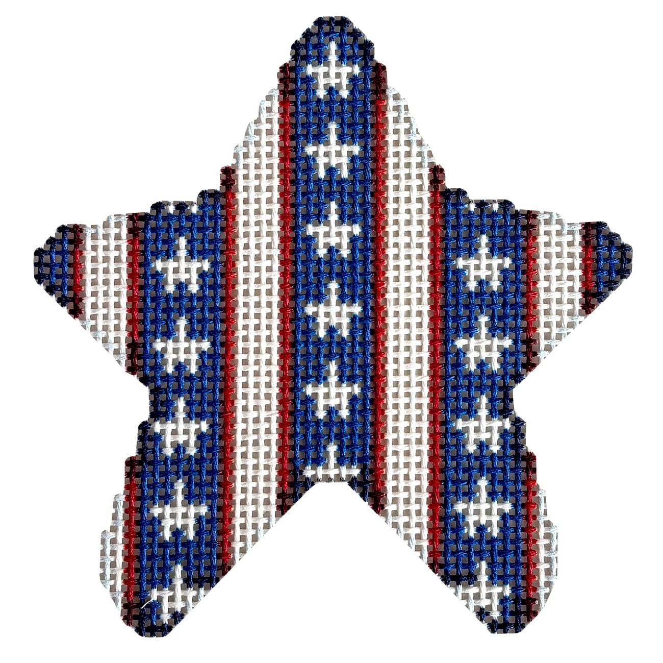 Stars and Bars Star Printed Canvas Two Sisters Needlepoint - 2