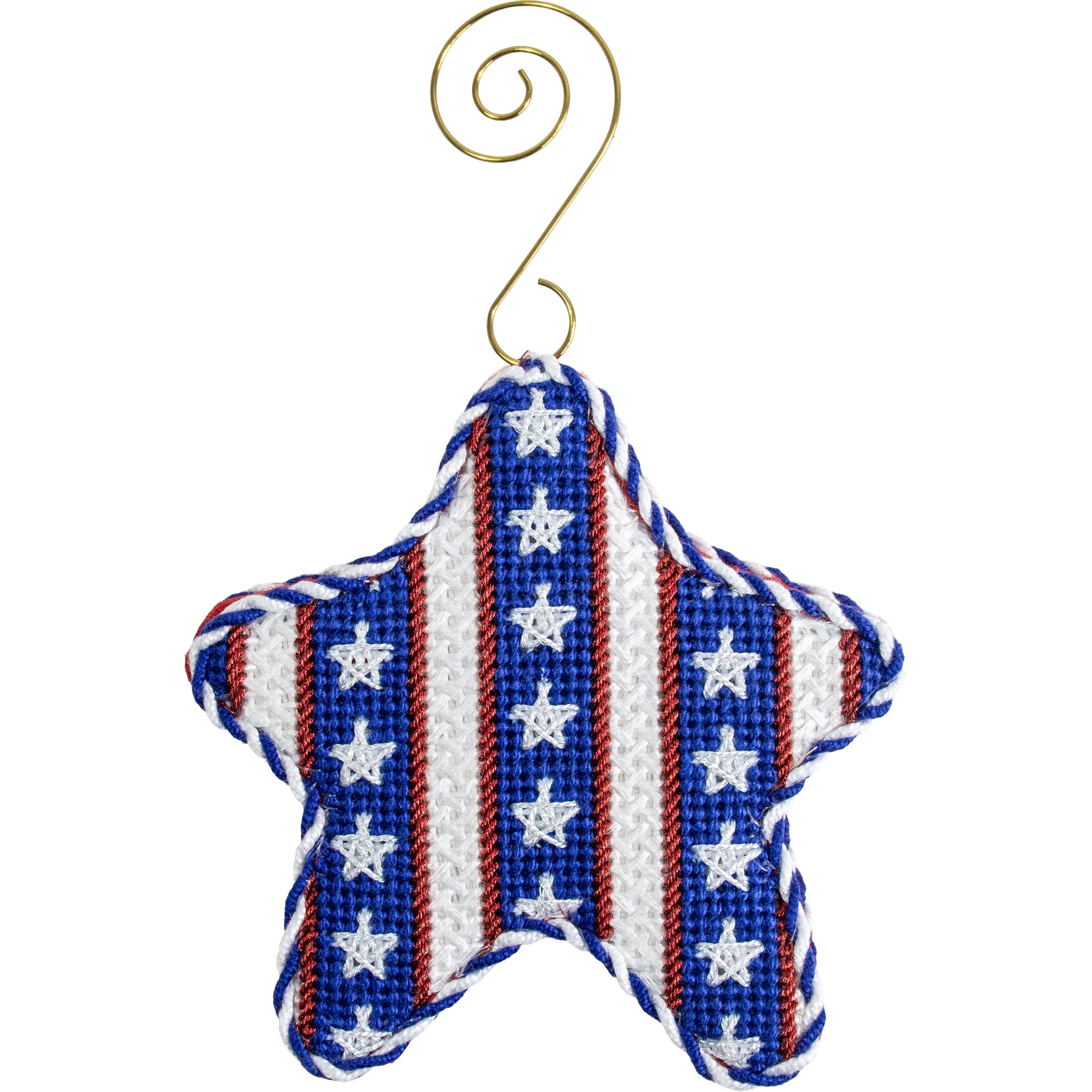 Stars and Bars Star Printed Canvas Two Sisters Needlepoint - 1