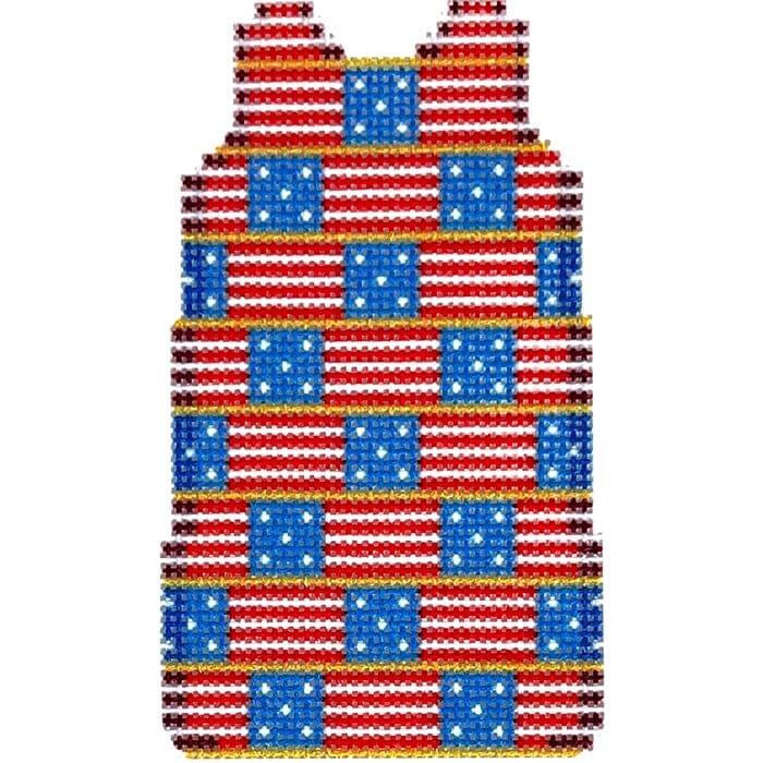 Stars/Stripes Mini Shift Printed Canvas Two Sisters Needlepoint