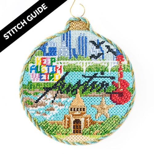 Stitch Guide Austin Travel Round Stitch Guides/Charts Kirk & Bradley