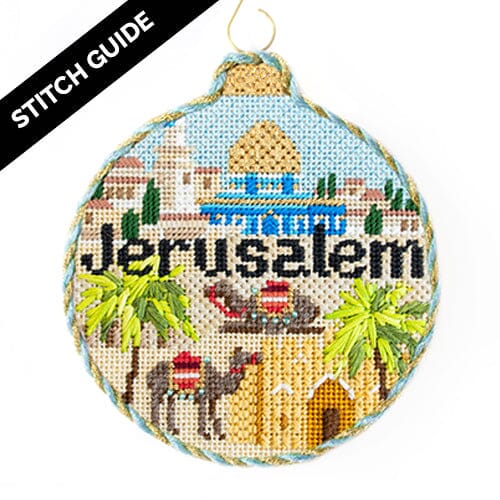 Stitch Guide Jerusalem Travel Round Stitch Guides/Charts Needlepoint.Com