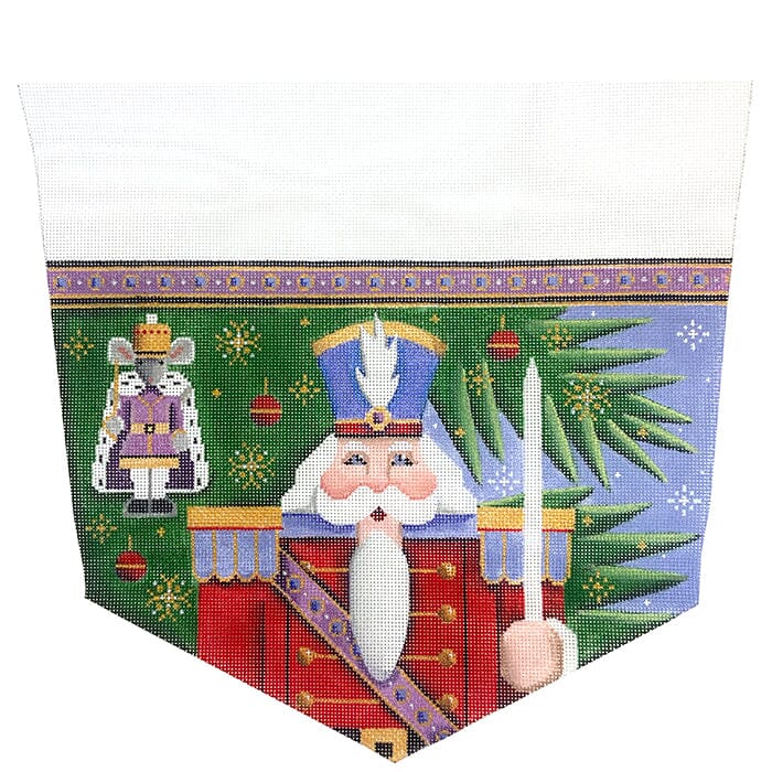 Stocking Cuff: Nutcracker, Mouse King on 18 Rebecca Wood Designs - 1