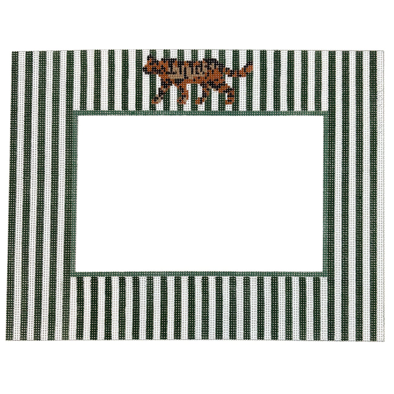 Striped Cheetah Frame Painted Canvas Spruce Street Studio