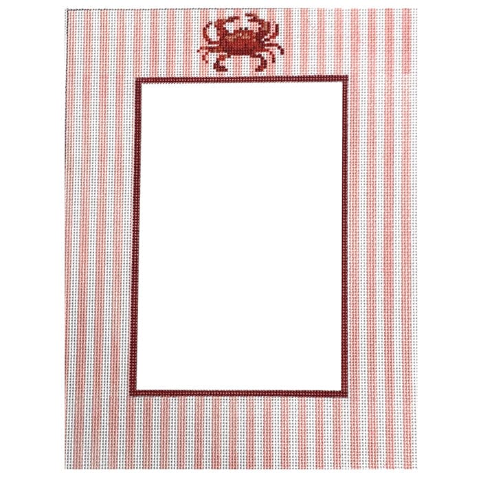 Striped Crab Frame Painted Canvas Spruce Street Studio