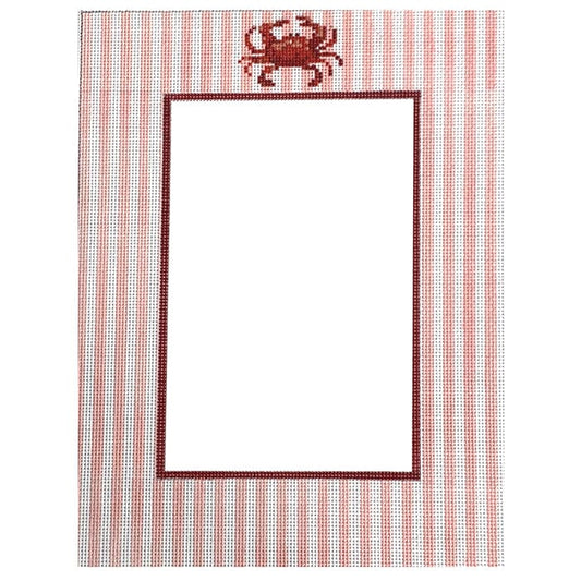 Striped Crab Frame Painted Canvas Spruce Street Studio 