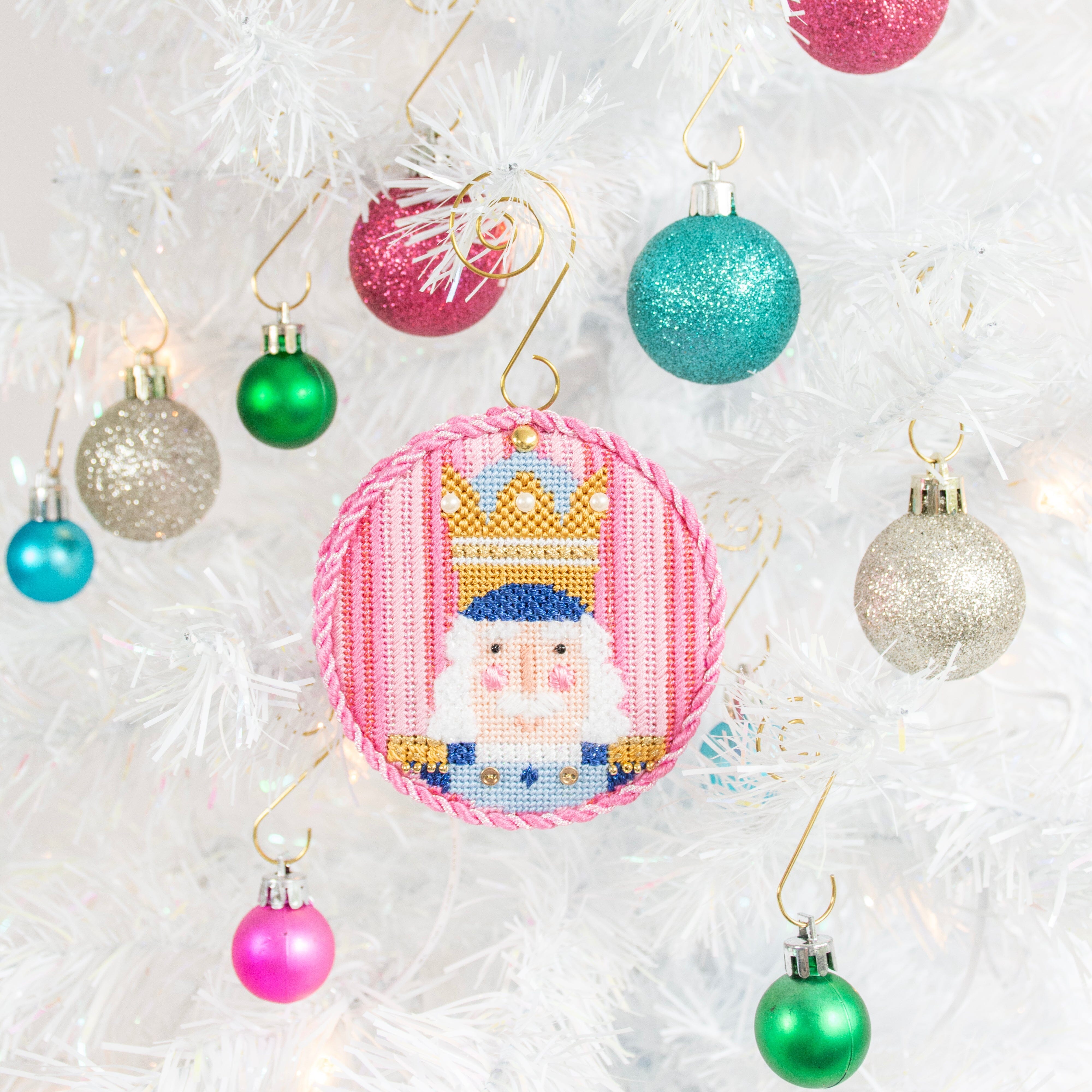 Striped Nutcracker Round Stash Buster Ludwig Printed Canvas Kirk & Bradley - 3