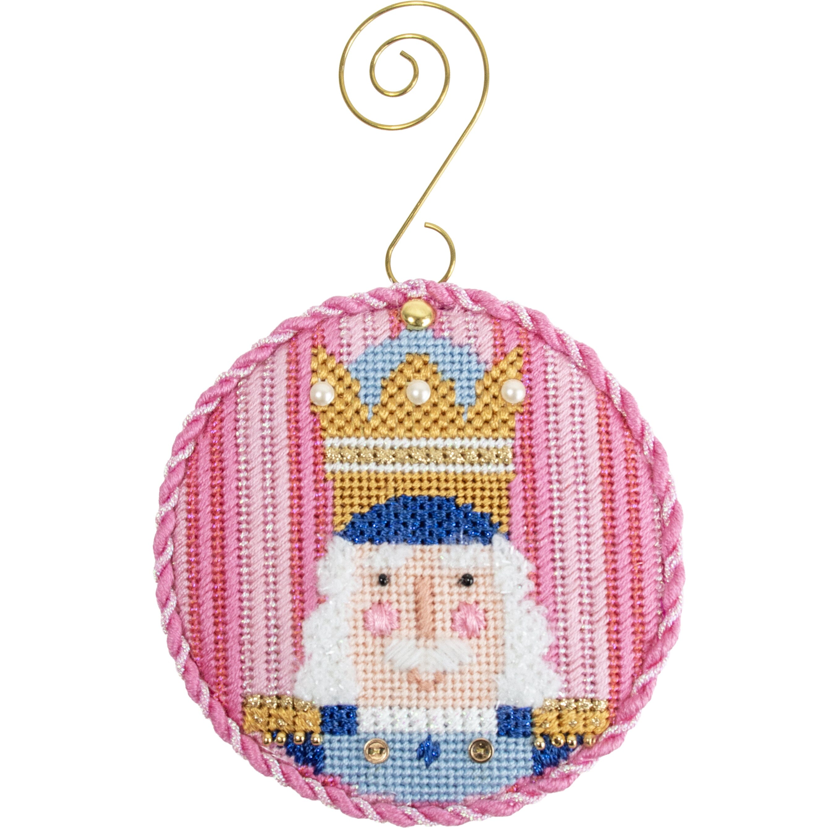 Striped Nutcracker Round Stash Buster Ludwig Printed Canvas Kirk & Bradley - 2