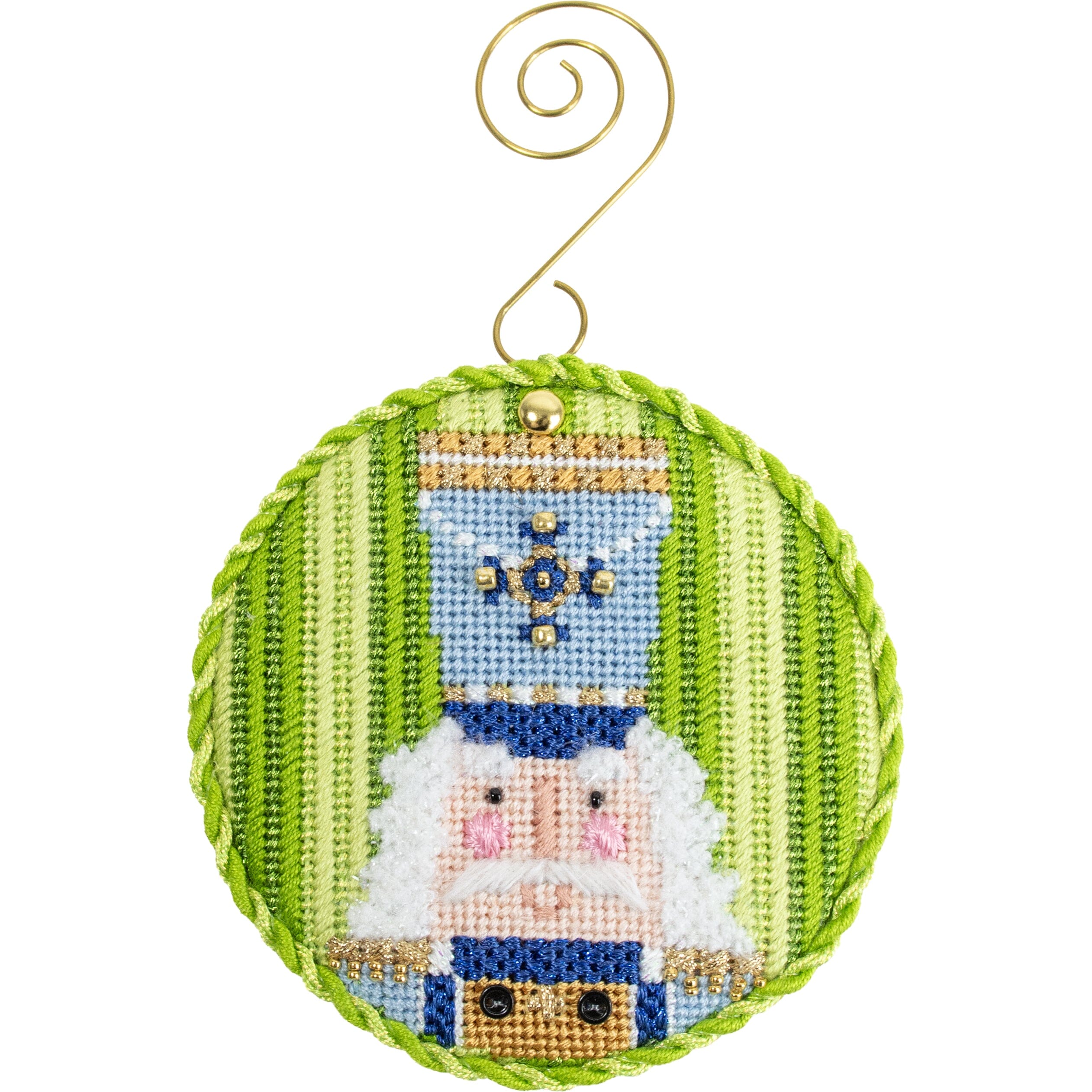 Striped Nutcracker Round Stash Buster Otto Printed Canvas Kirk & Bradley - 2