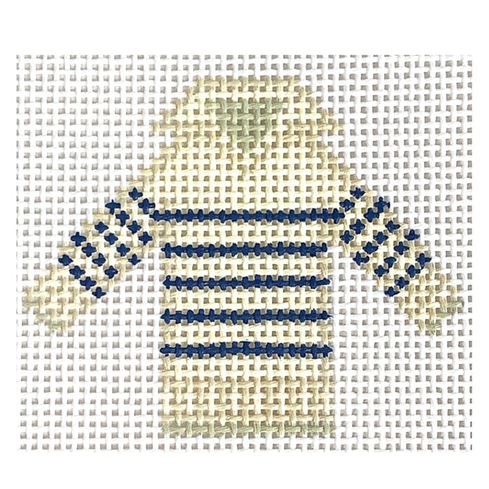 Striped Sweater Painted Canvas Atlantic Blue Canvas - 1