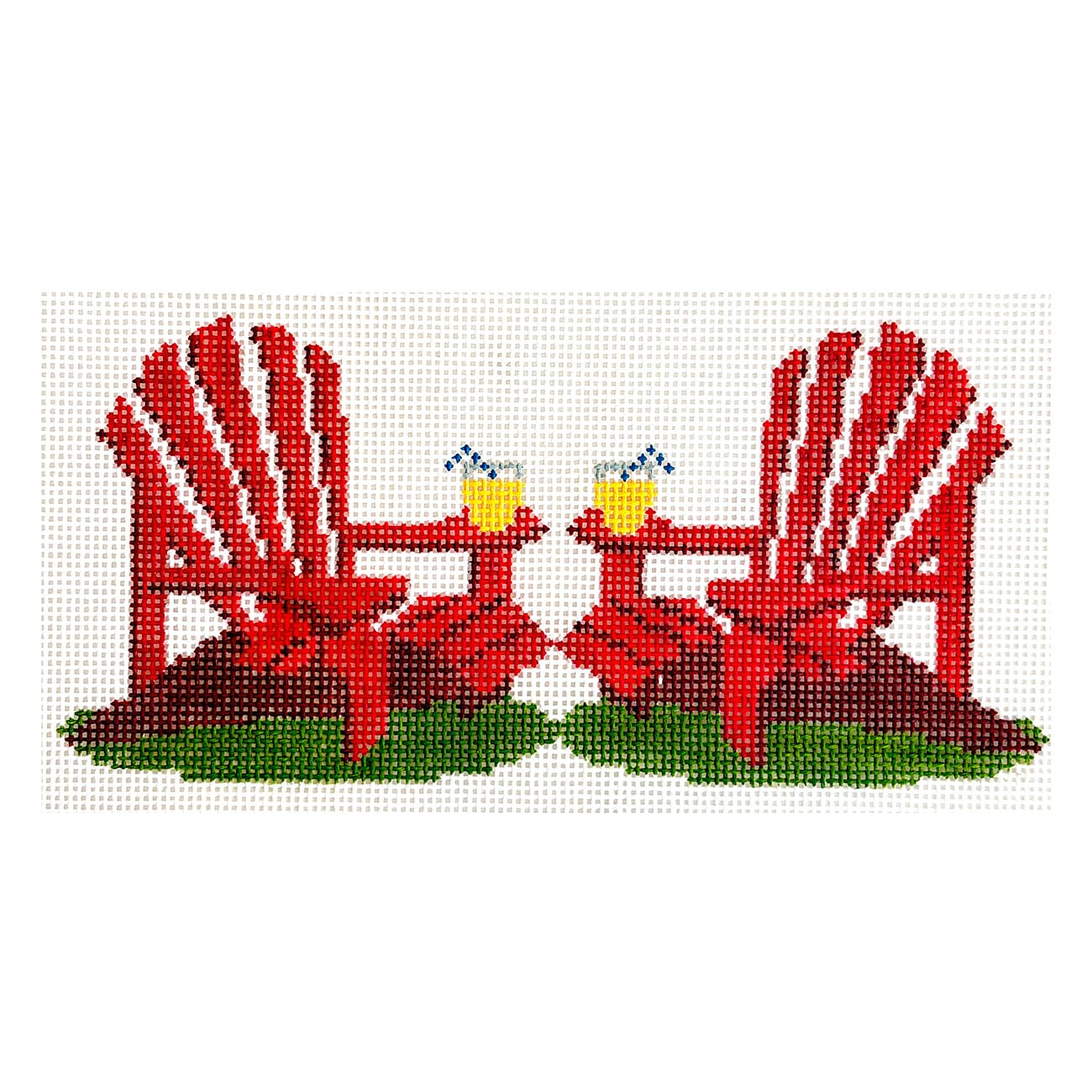 Summer Chairs Attachment Painted Canvas Blueberry Point Canvas - 1