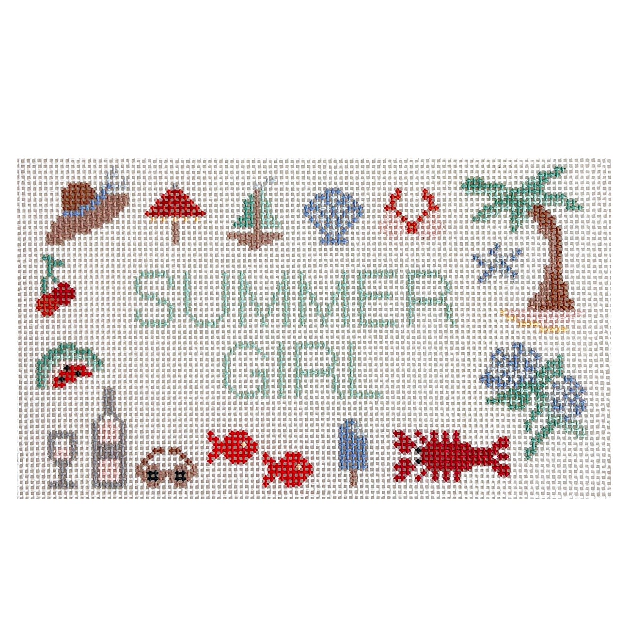 Summer Girl Sign Painted Canvas The Painted Stitch - 1