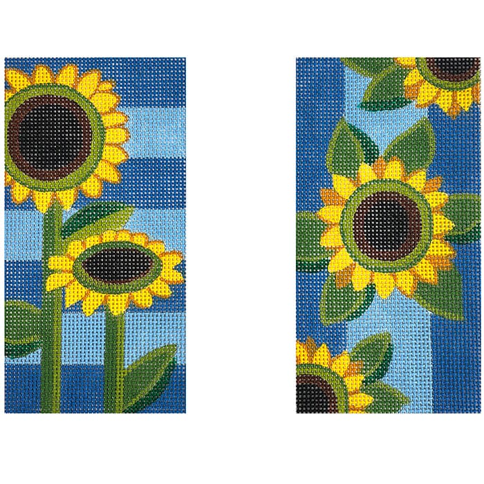 Sunflowers on Blue Eyeglass Painted Canvas Alice Peterson Company - 1