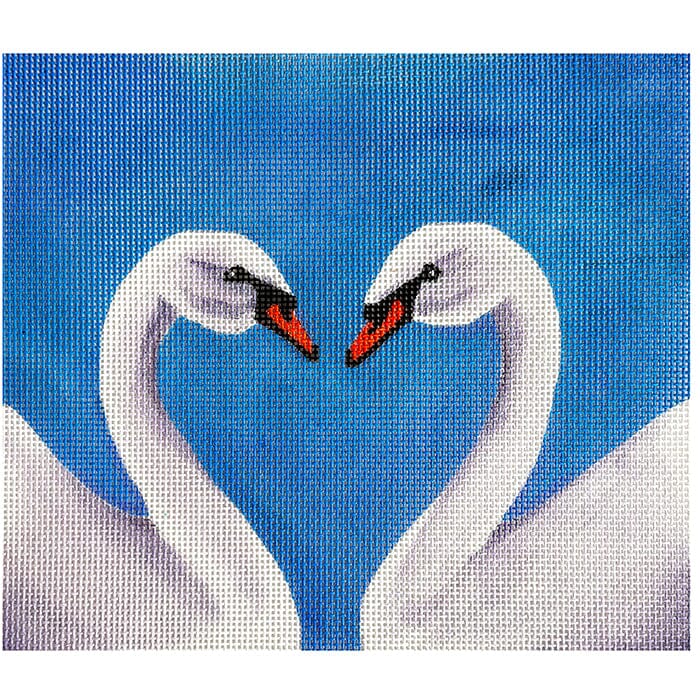 Swan Love Painted Canvas Madeleine Elizabeth - 1