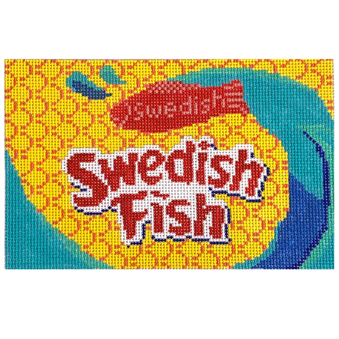 Swedish Fish Candy Box Painted Canvas Prairie Designs - 1