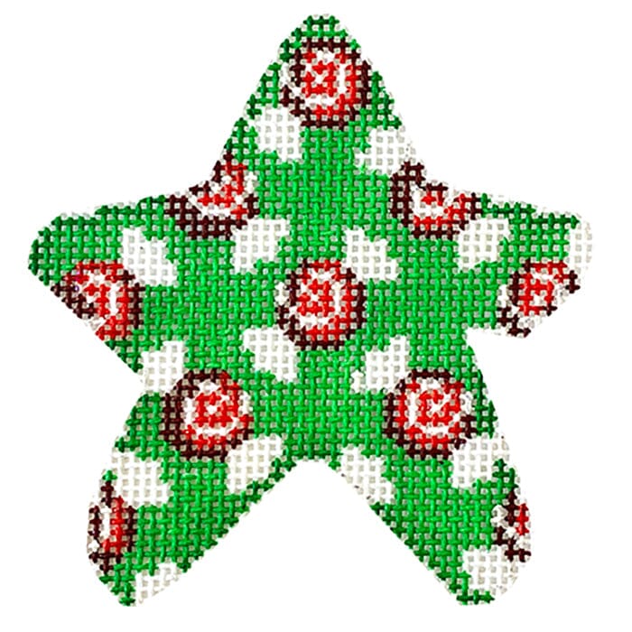 Swirl Candy Scatter Mini Star Printed Canvas Two Sisters Needlepoint