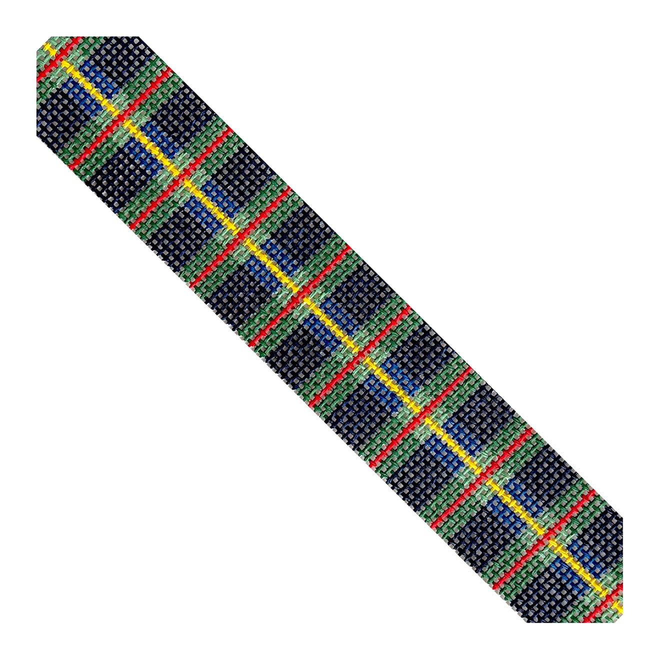 Tartan Plaid Belt Painted Canvas Goodpoint Needlepoint - 1