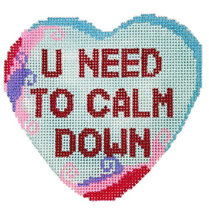 Taylor Calm Down Valentine Painted Canvas Froopy Designs - 1