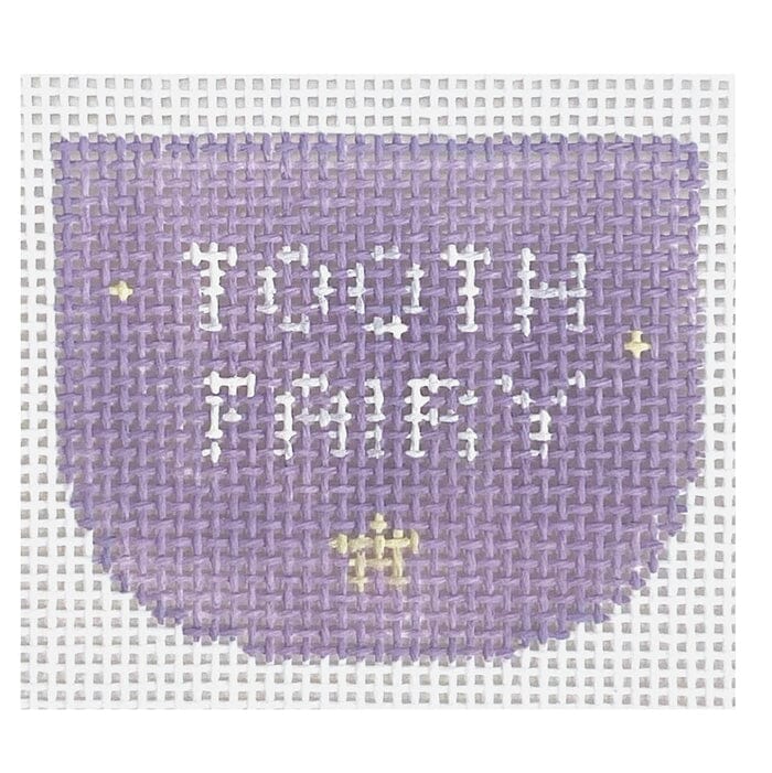 Tea Party Tooth Fairy Pillow Painted Canvas Kathy Schenkel Designs - 2