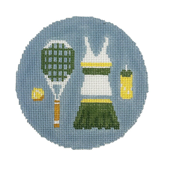 Tennis Attire Painted Canvas Walker's Needlepoint - 1