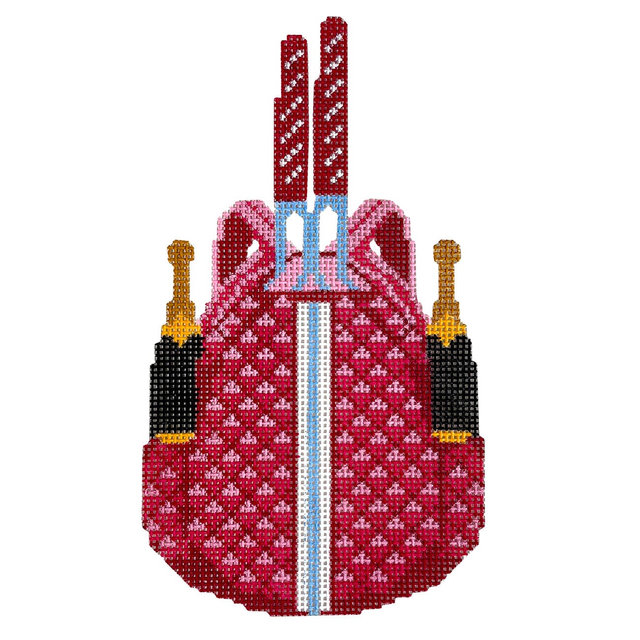 Tennis Bag Pink Painted Canvas Initial K Studio - 1