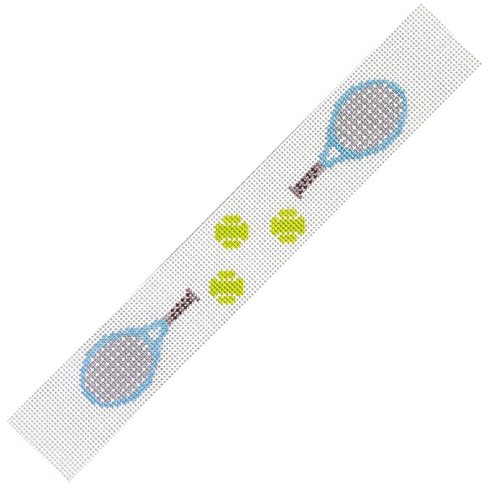 Tennis Key Fob Painted Canvas Lauren Bloch Designs - 1