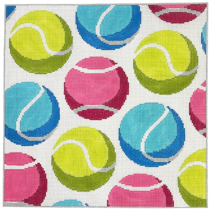 Tennis Square Painted Canvas KCN Designers - 1