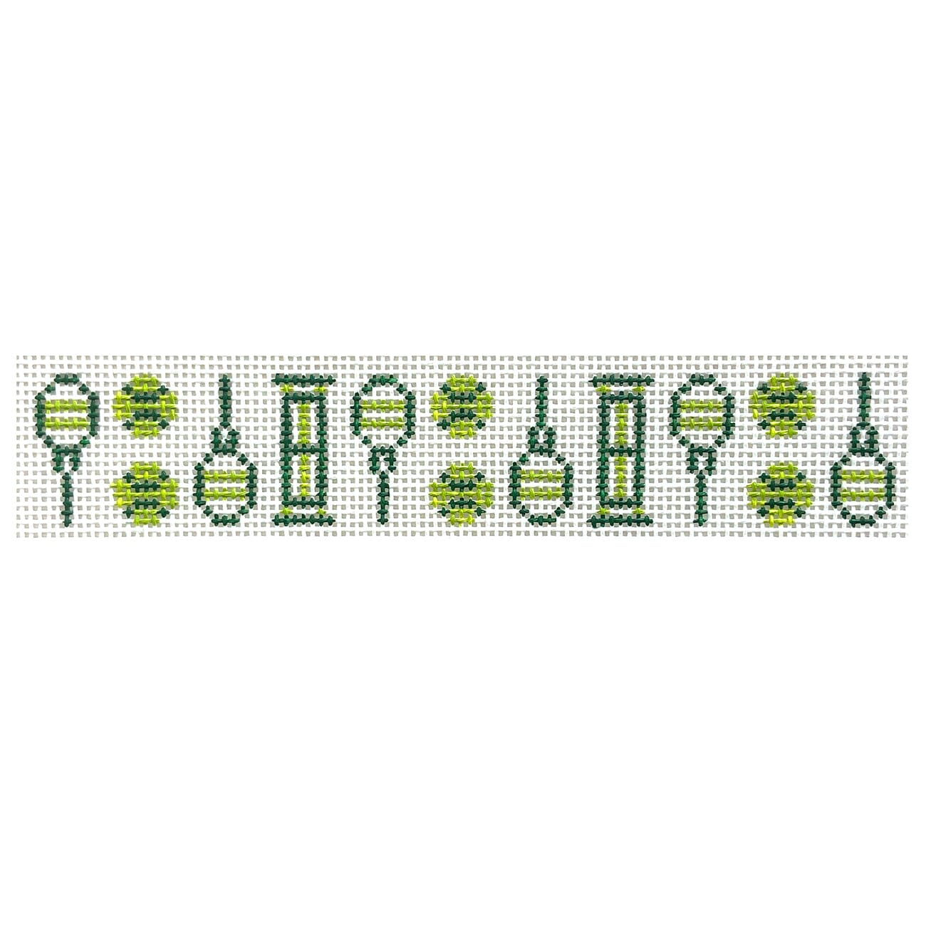 Tennis Time Key Fob Painted Canvas Morgan Julia Designs - 1
